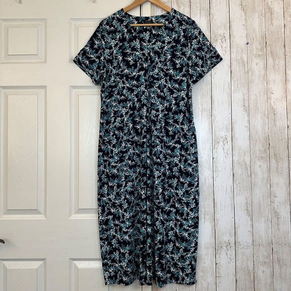 J. Jill The Jill Weareaver Collection Floral Maxi Dress Pockets Travel Boho - Picture 14 of 15